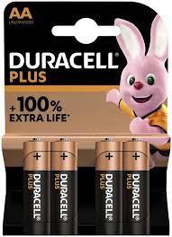 DURACELL PLUS  AA LR06 4 STUKS - 1 10 20 30 40 50 60 70 80 81 - 015042