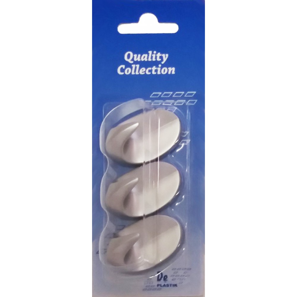 PLAKHAAK OVAAL MAT CHROOM 3 STUKS - 1 10 20 30 40 50 60 70 80 90 100 110 120 130 140 149 - 021111