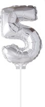 FOLIE OPBLAASCIJFER 5 ZILVER 40CM - 1 10 20 30 40 50 60 70 80 90 100 110 120 130 140 150 160 170 180 190 200 210 220 230 232 - 510809
