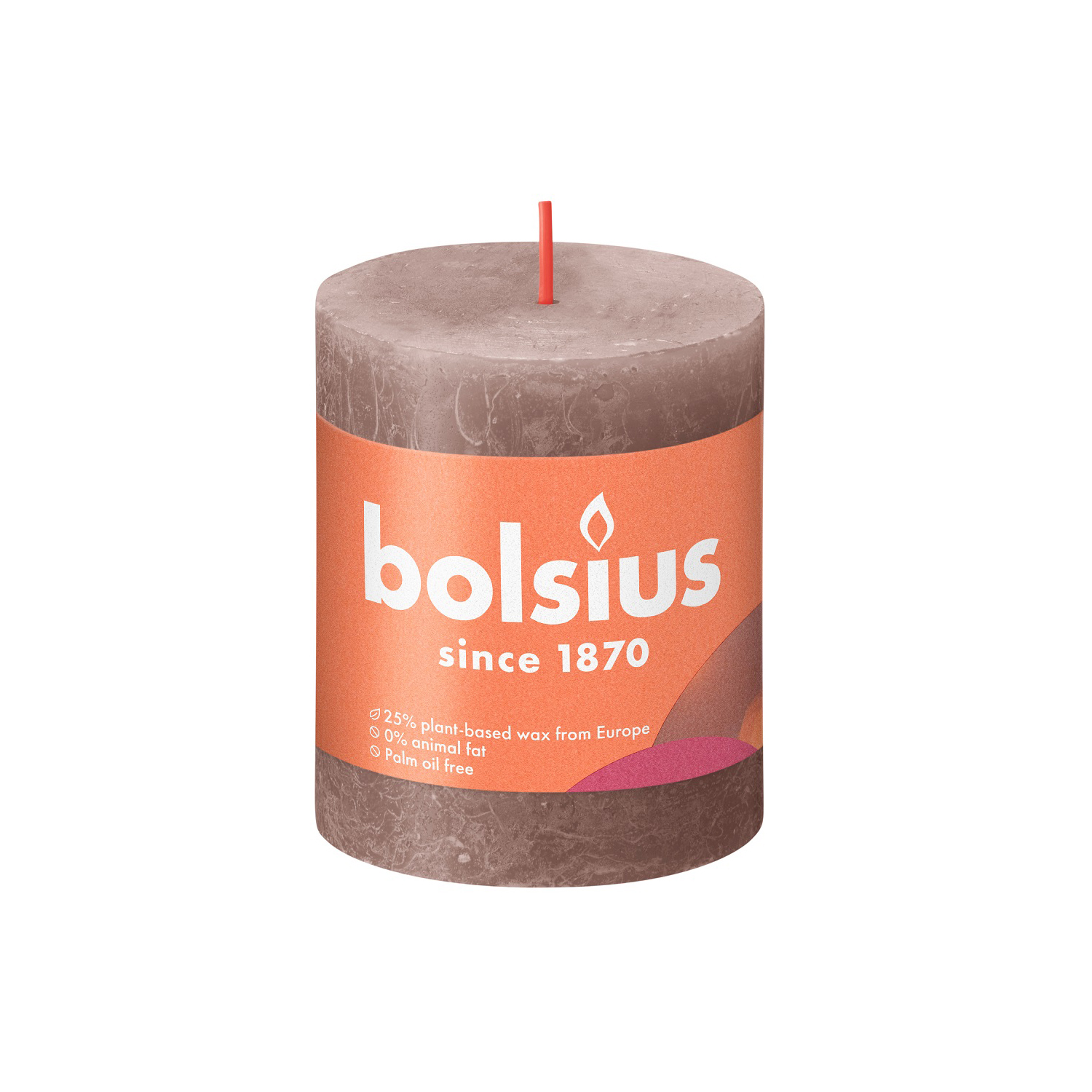 BOLSIUS RUSTIEKE KAARS 8CM TAUPE - 101 0324 - 526727