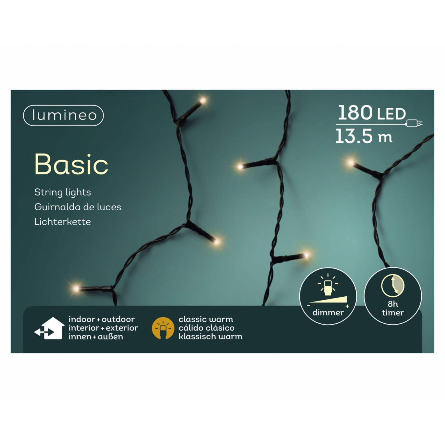 KERSTVERLICHTING 180 LAMPS 13,5 METER - 101 0913 - 526937