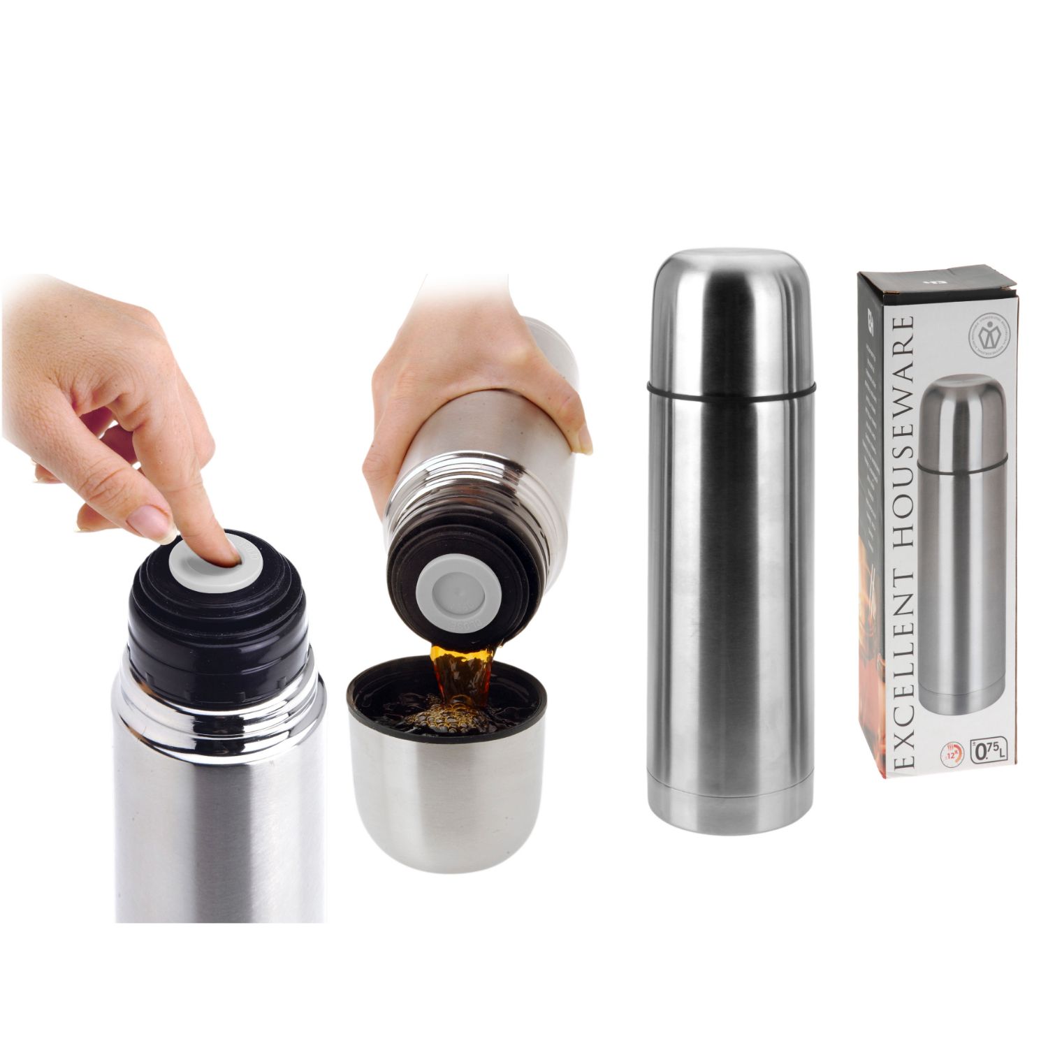 ISOLEERKAN BULLET RVS 0,75 LITER - 101 1707 - 501304