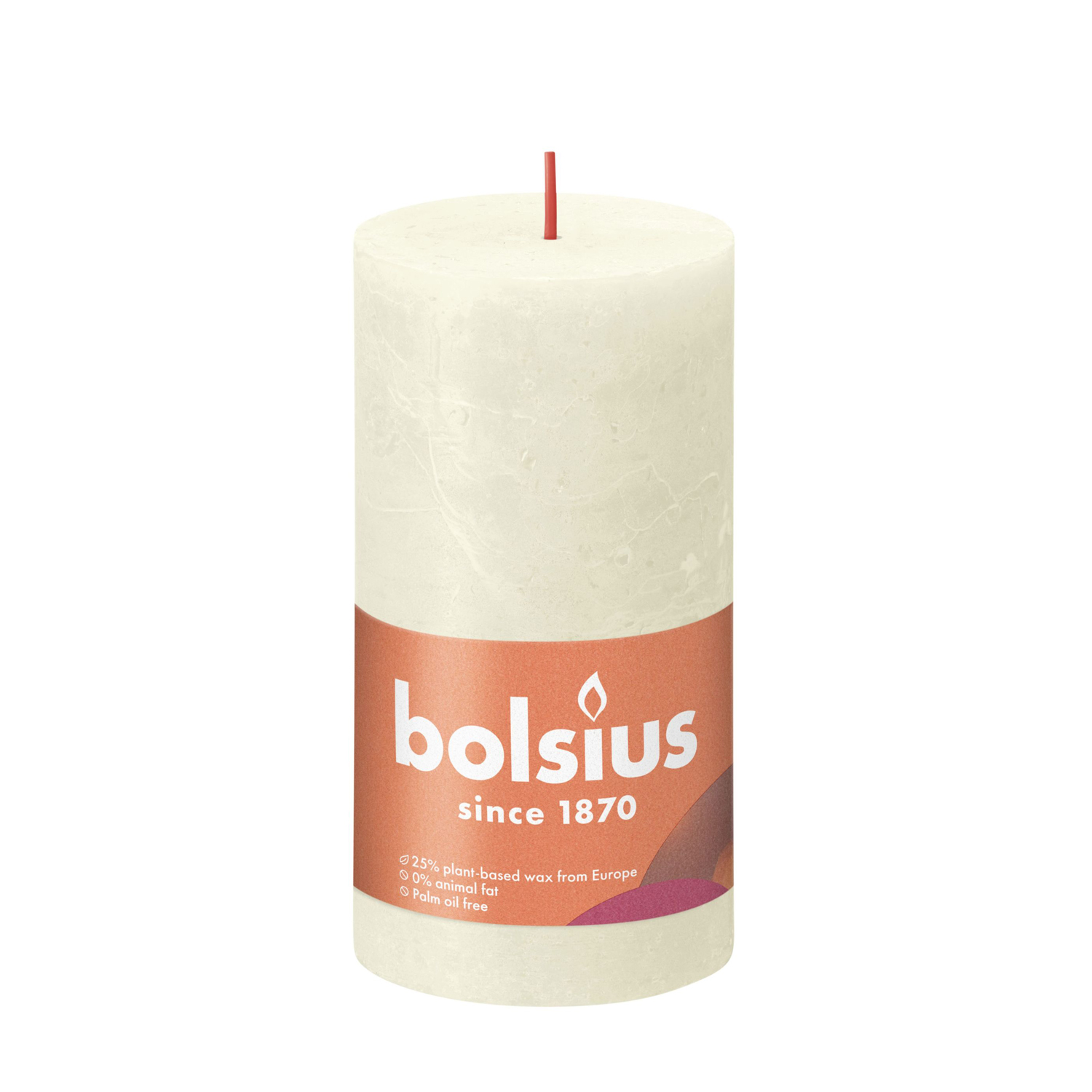 BOLSIUS RUSTIEKE KAARS 13CM SOFT PEARL - 101 2931 - 526287