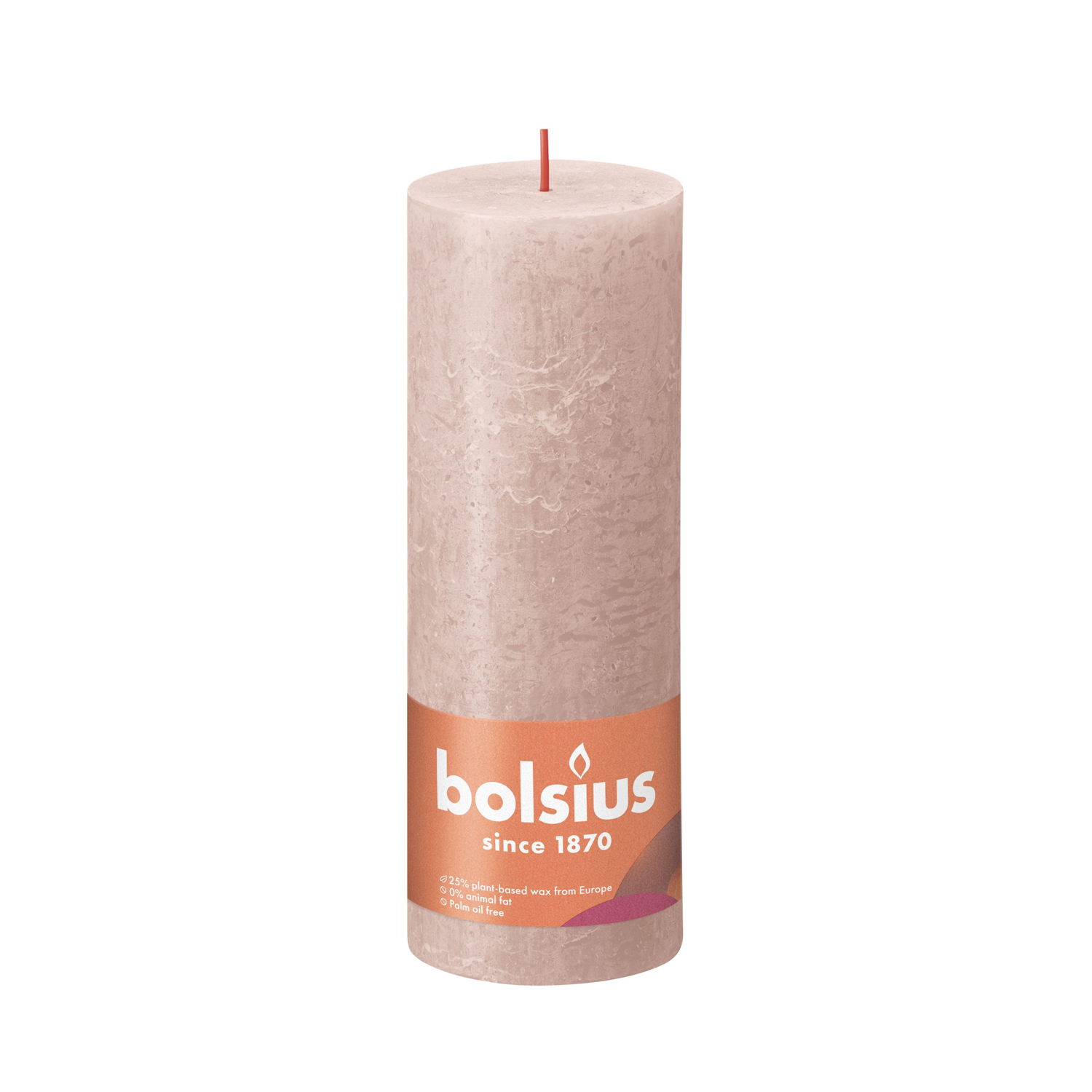 BOLSIUS RUSTIEKE KAARS 19CM  MISTY ROZE - 101 2993 - 533220