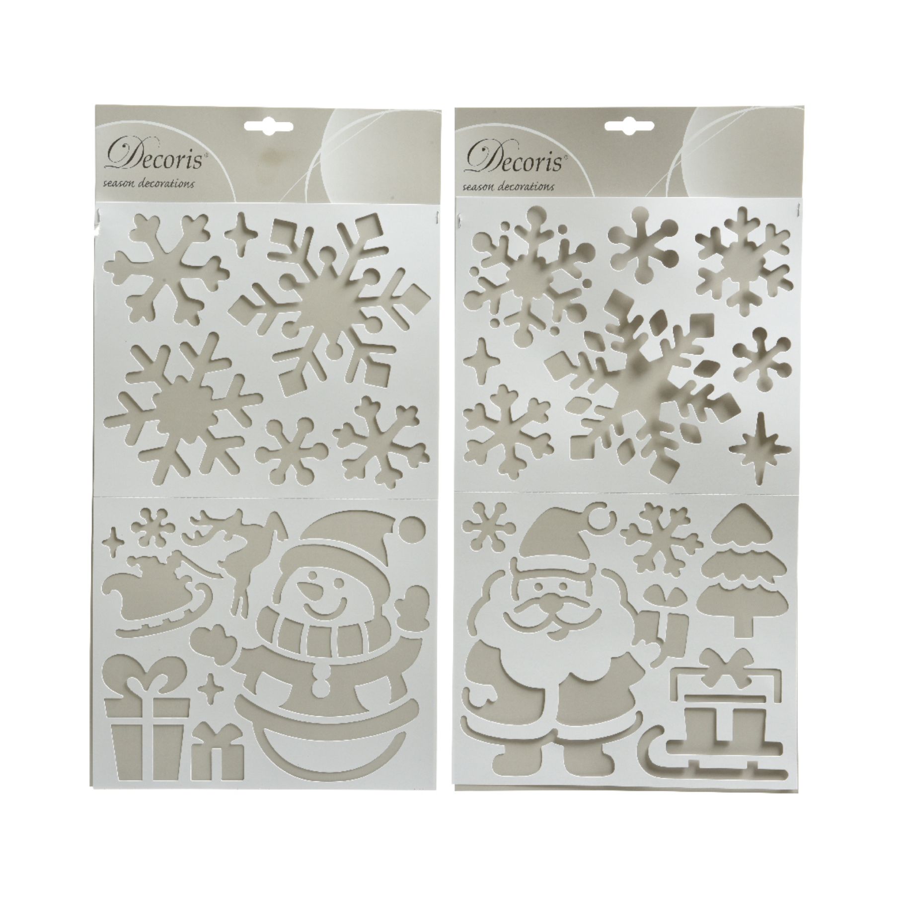 STENCILS SNOWMAN KERST PLASTIC 2 ASS - 101 3184 - 524541