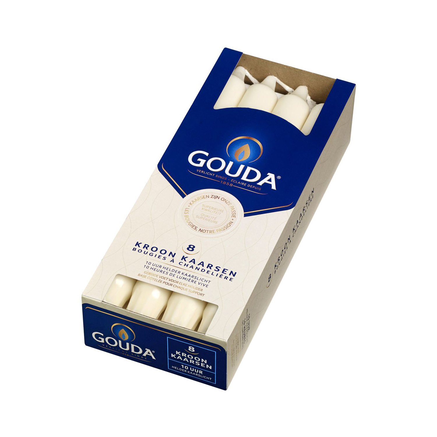 GOUDA KROONKAARS CREME 8 ST 10 BRANDUUR - 101 3443 - 416674