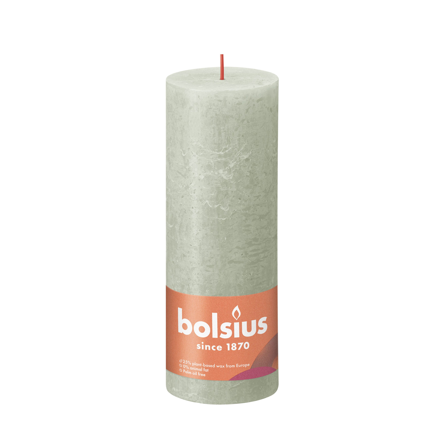 BOLSIUS RUSTIEKE KAARS 19CM LICHTGROEN - 101 4305 - 526739
