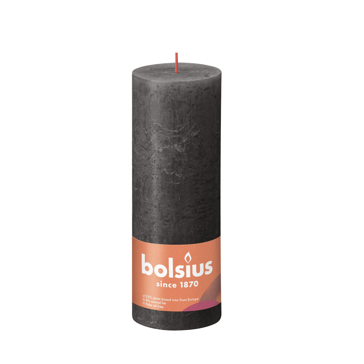 BOLSIUS RUSTIEKE KAARS 19CM GRIJS - 101 8155 - 526746