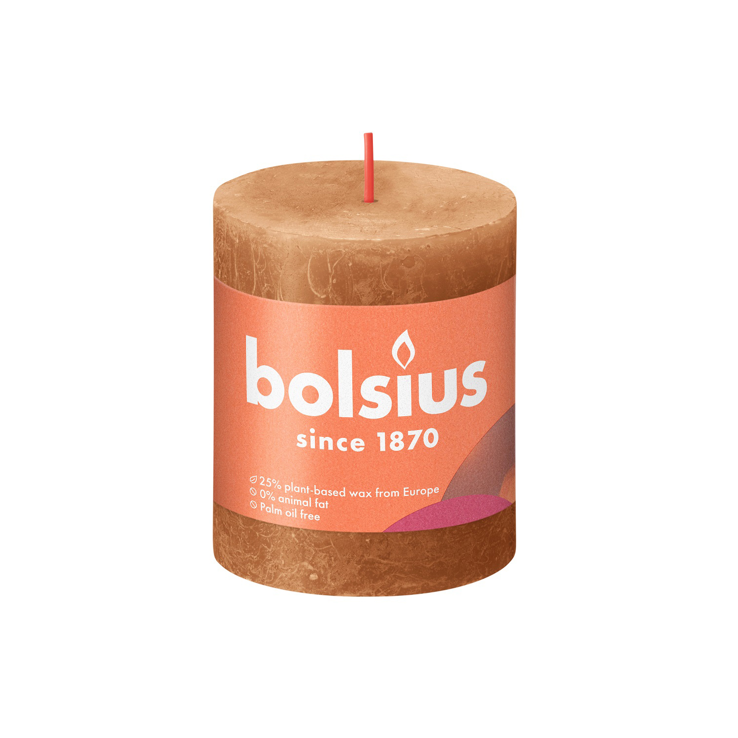 BOLSIUS RUSTIEKE KAARS 8CM SPICY BRUIN - 101 8957 - 526749