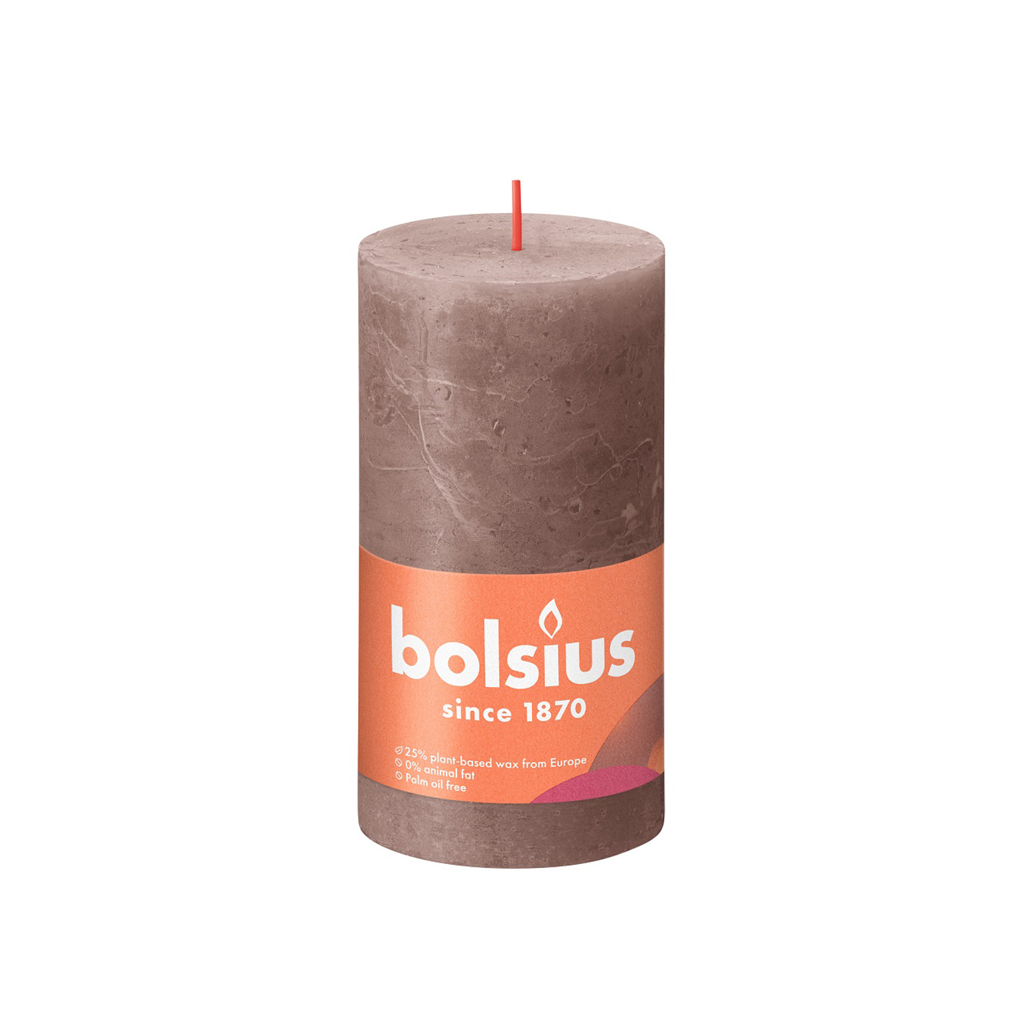 BOLIUS RUSTIEKE KAARS 13CM TAUPE - 101 9350 - 526752