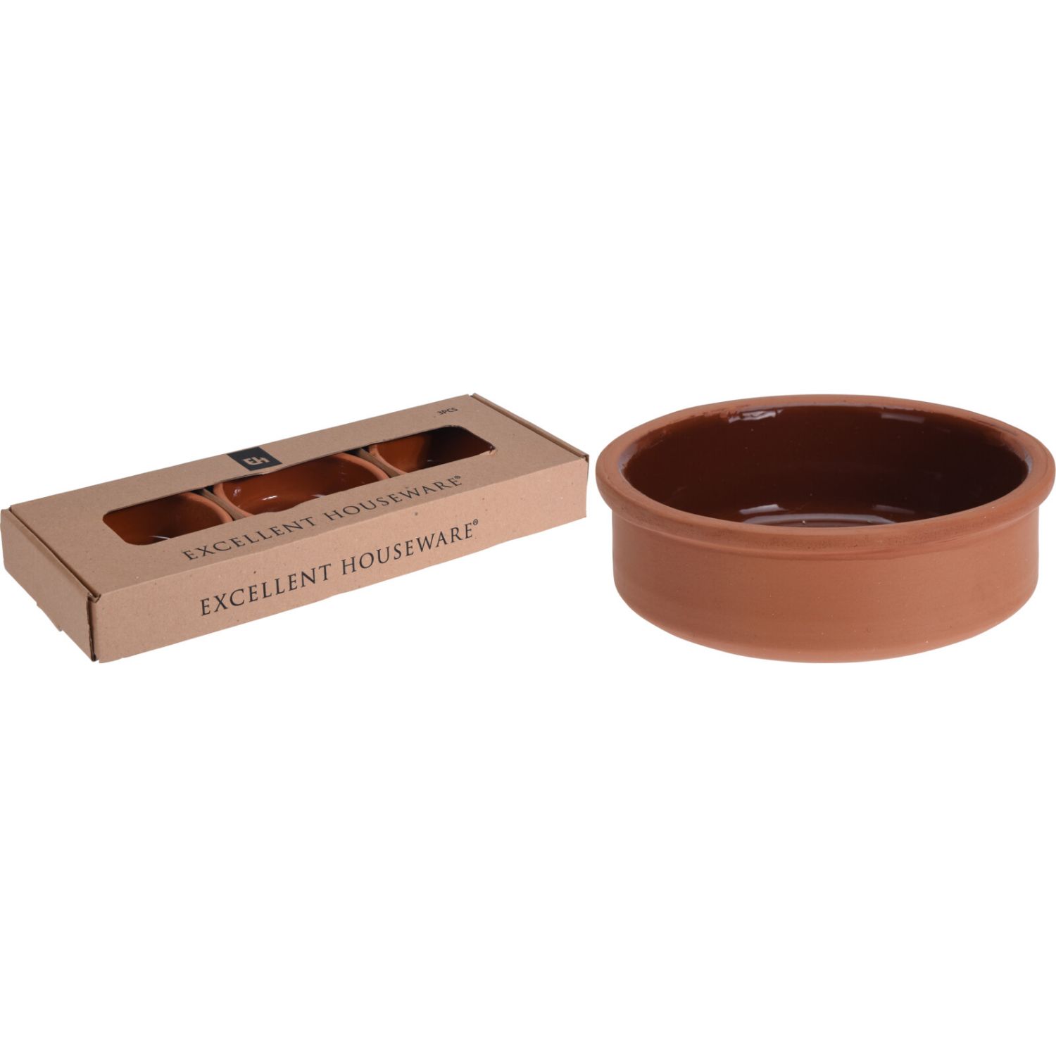 EH TAPASSCHALEN TERRACOTTA 3 STUKS - 102 8083 - 485661