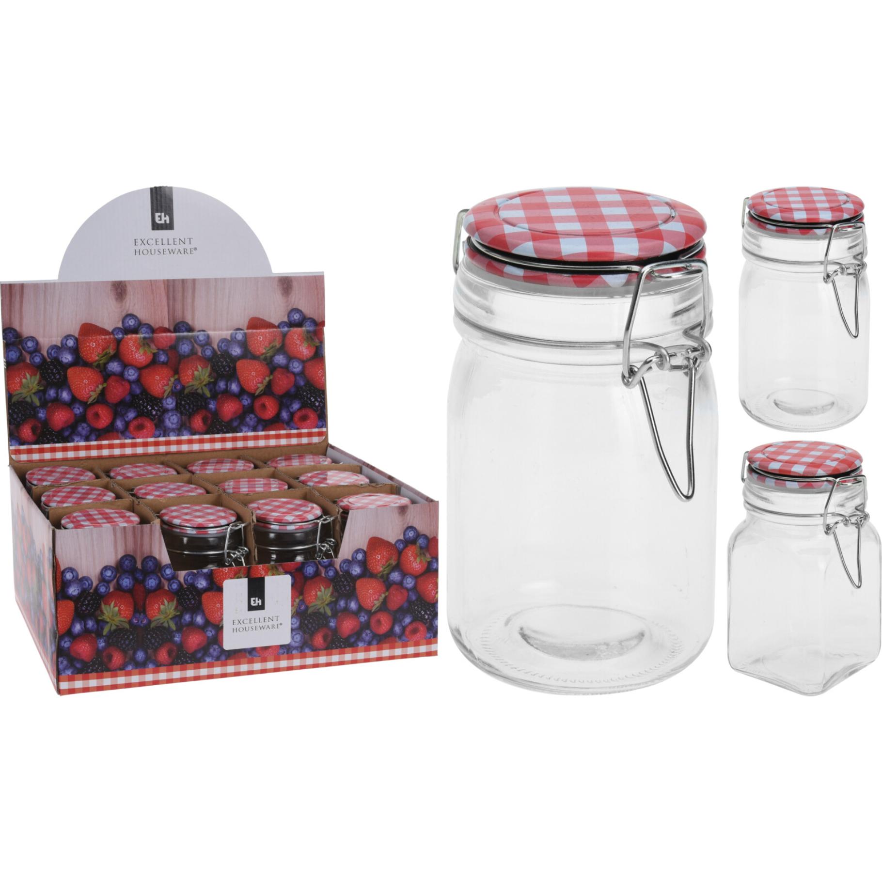 VOORRAADPOT GLAS 250 ML 2 ASSORTI - 104 0960 - 514171