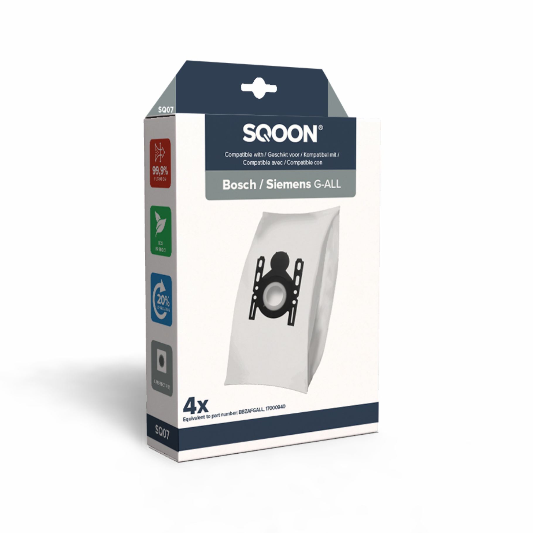 SQOON STOFZUIGERZAK BS7 BOSCH/SIEMEN - 114 0254 - 0010538614