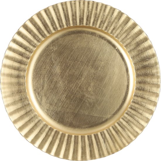 MILA DECORATIE BORD GOUD D 33 CM - 12 10 20 30 40 50 60 70 80 90 100 110 120 130 140 150 151 - 510598