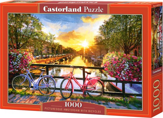 PUZZEL PICTURESQUE AMSTERDAM  1000 ST - 12 10 20 30 40 50 60 70 80 90 100 - 535607