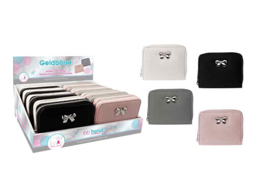 PORTEMONEE MET STRIK 4 ASS KLEUR - 123 10 20 30 40 50 53 - 536094