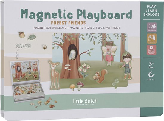LITTLE MAGNETISCH SPEELBORD FOREST FRIEN - 123 10 20 30 40 50 60 70 78 - 536048