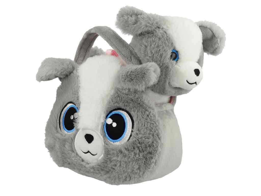 PLUCHE HANDTAS + PLUCHE HOND GRIJS - 13 10 16 - 0010538675