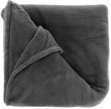 PLAID CLAUDI 130X160 CM DONKER GRIJS - 13 10 18 - 0010538837