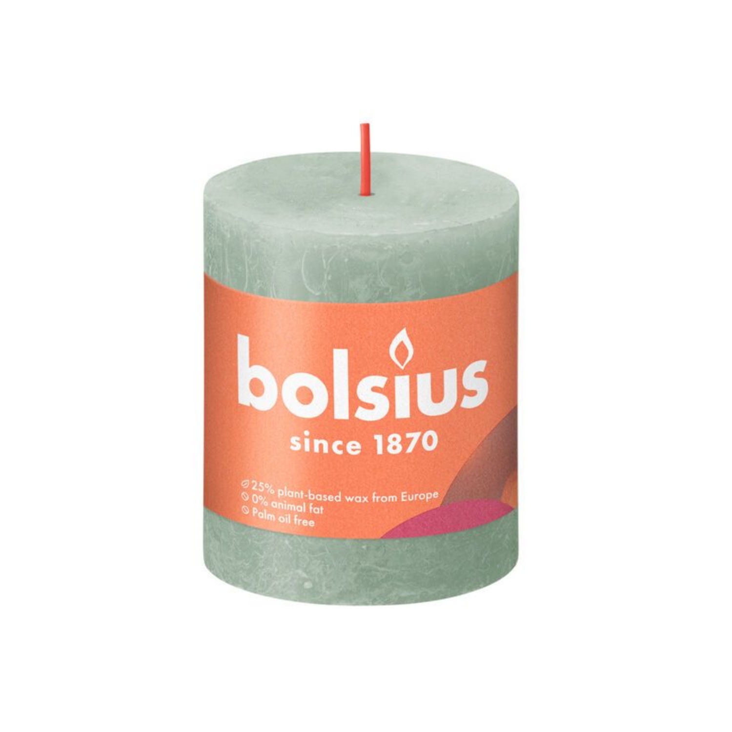 BOLSIUS RUSTIEKE KAARS 8CM JADE GREEN - 160 4545 - 533201