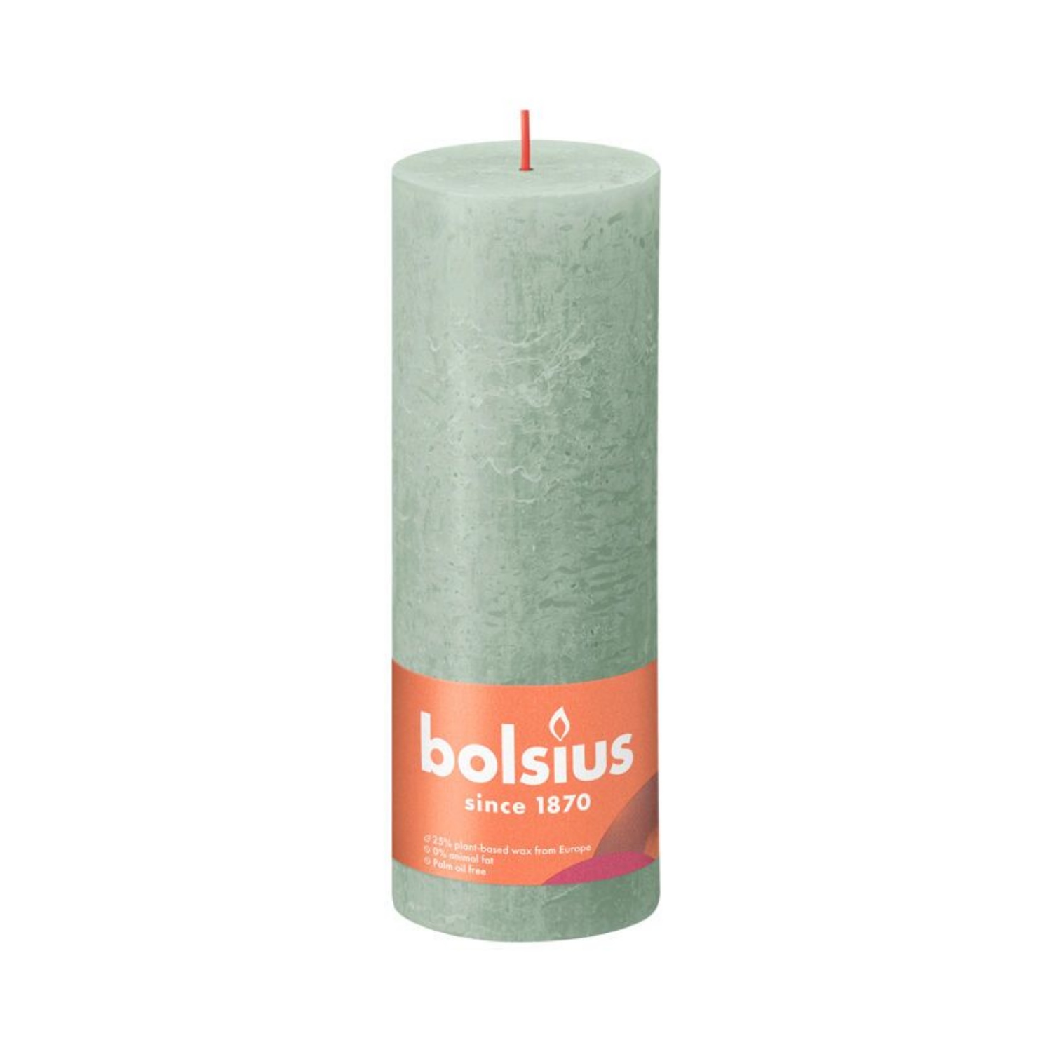 BOLSIUS RUSTIEKE KAARS 19CM JADE GREEN - 160 4729 - 533202