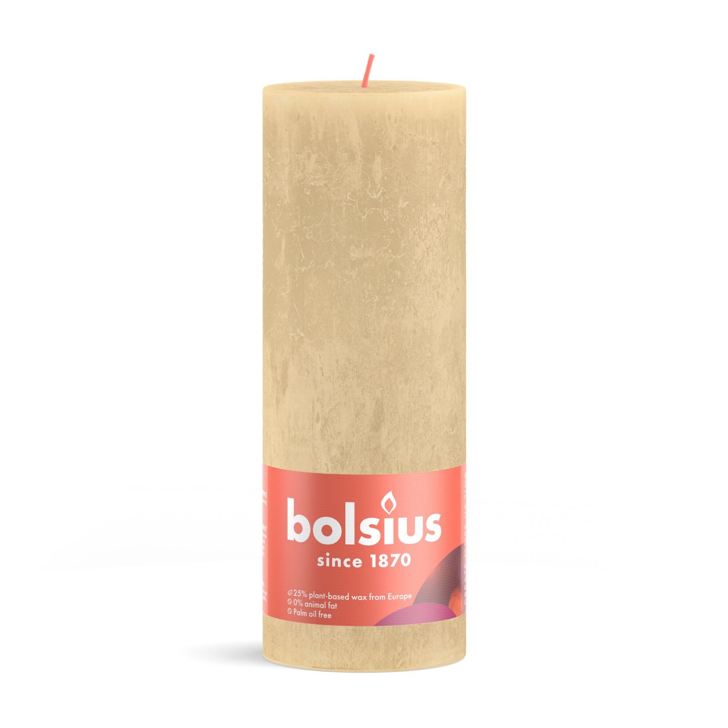 BOLSIUS RUSTIEKE KAARS 19CM OAT BEIGE - 160 6242 - 533223