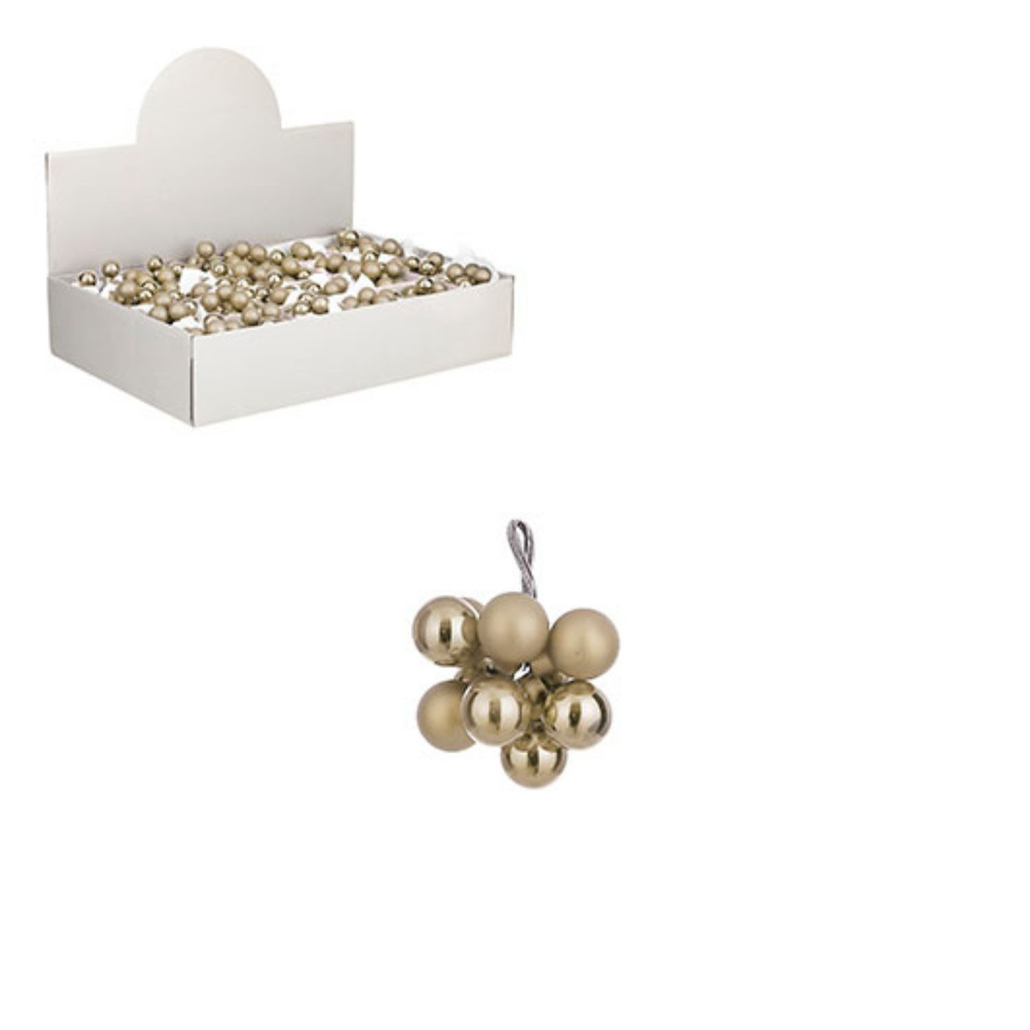 KERST BAL GLANS CHAMPAGNE 10 STUKS - 191 6853 - 535684