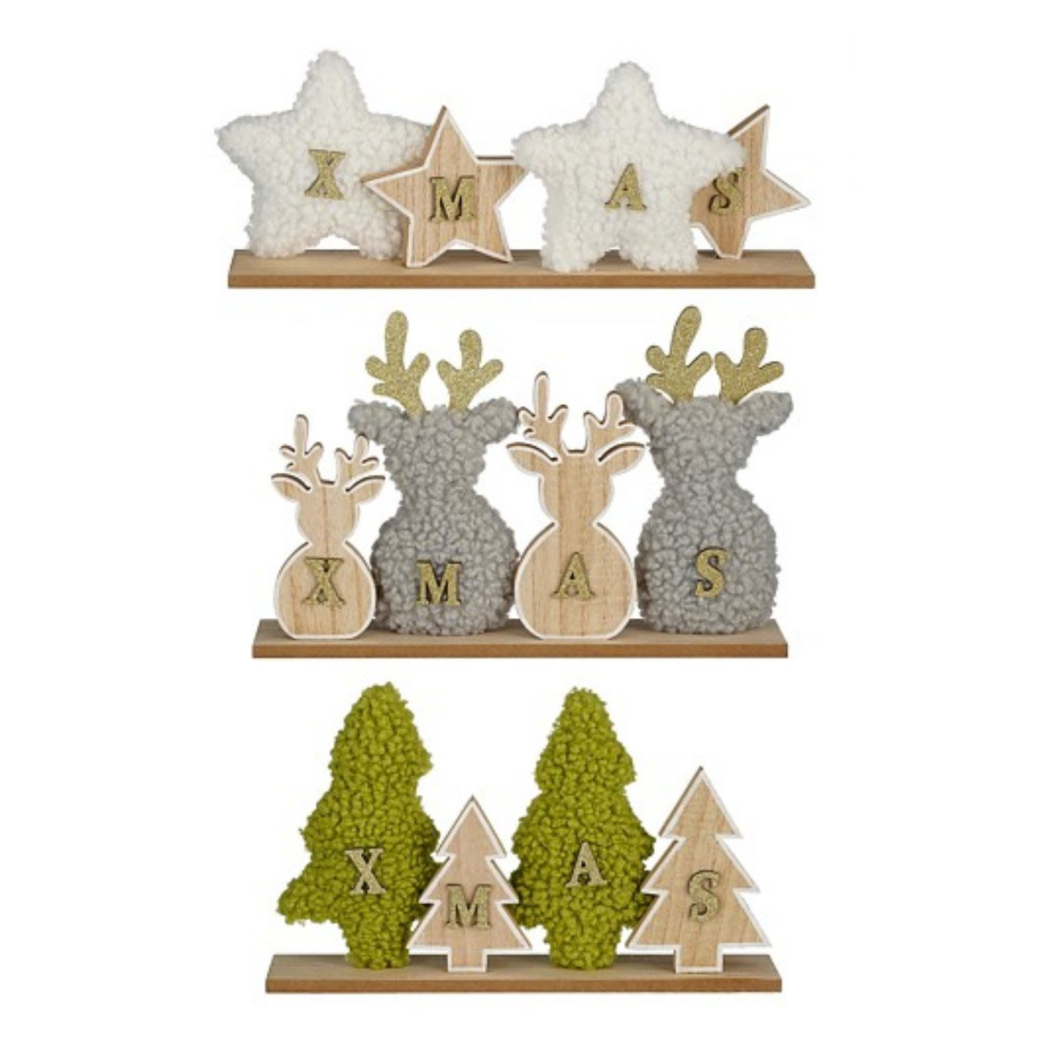 KERST DECORATIE STER/BOOM/HERT ASS - 191 6917 - 533384