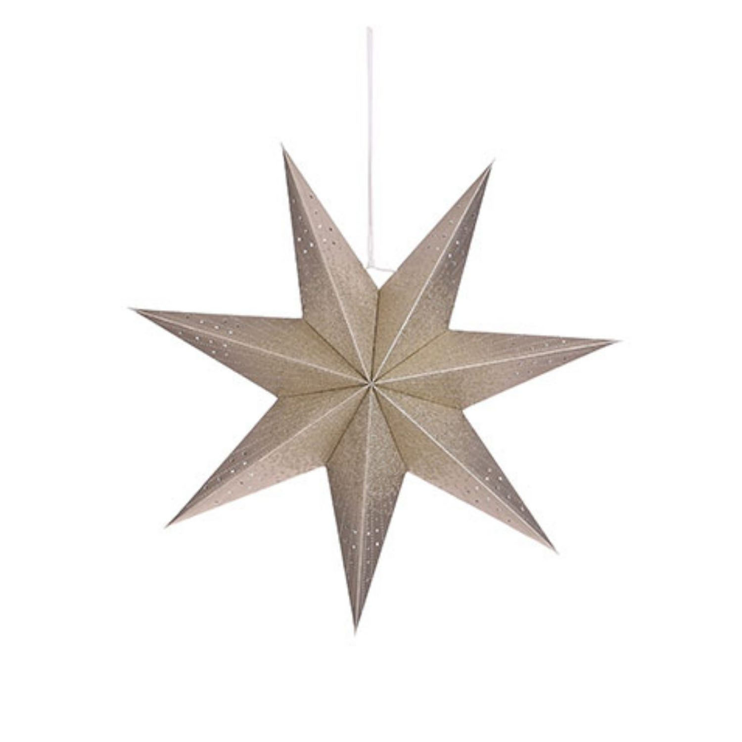 KERST STER HANGEND CHAMPAGNE H16XD45CM - 191 6928 - 533392