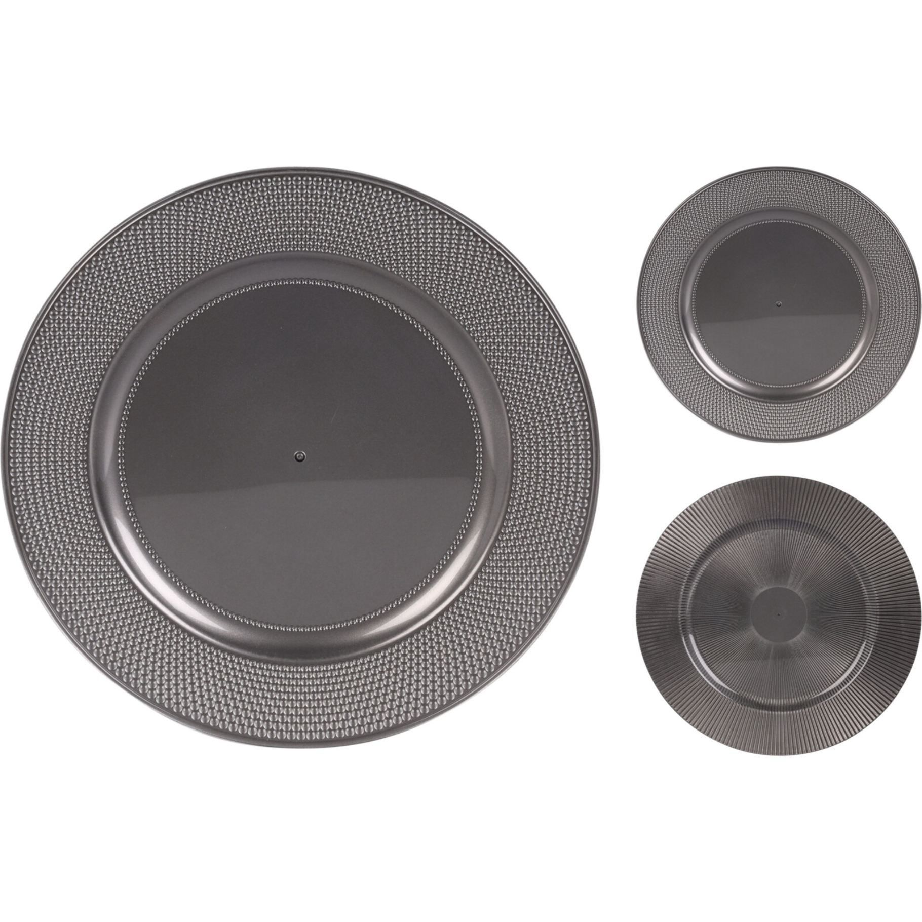 ONDERBORD GRIJS 33 CM 2 ASSORTI - 192 7988 - 524479