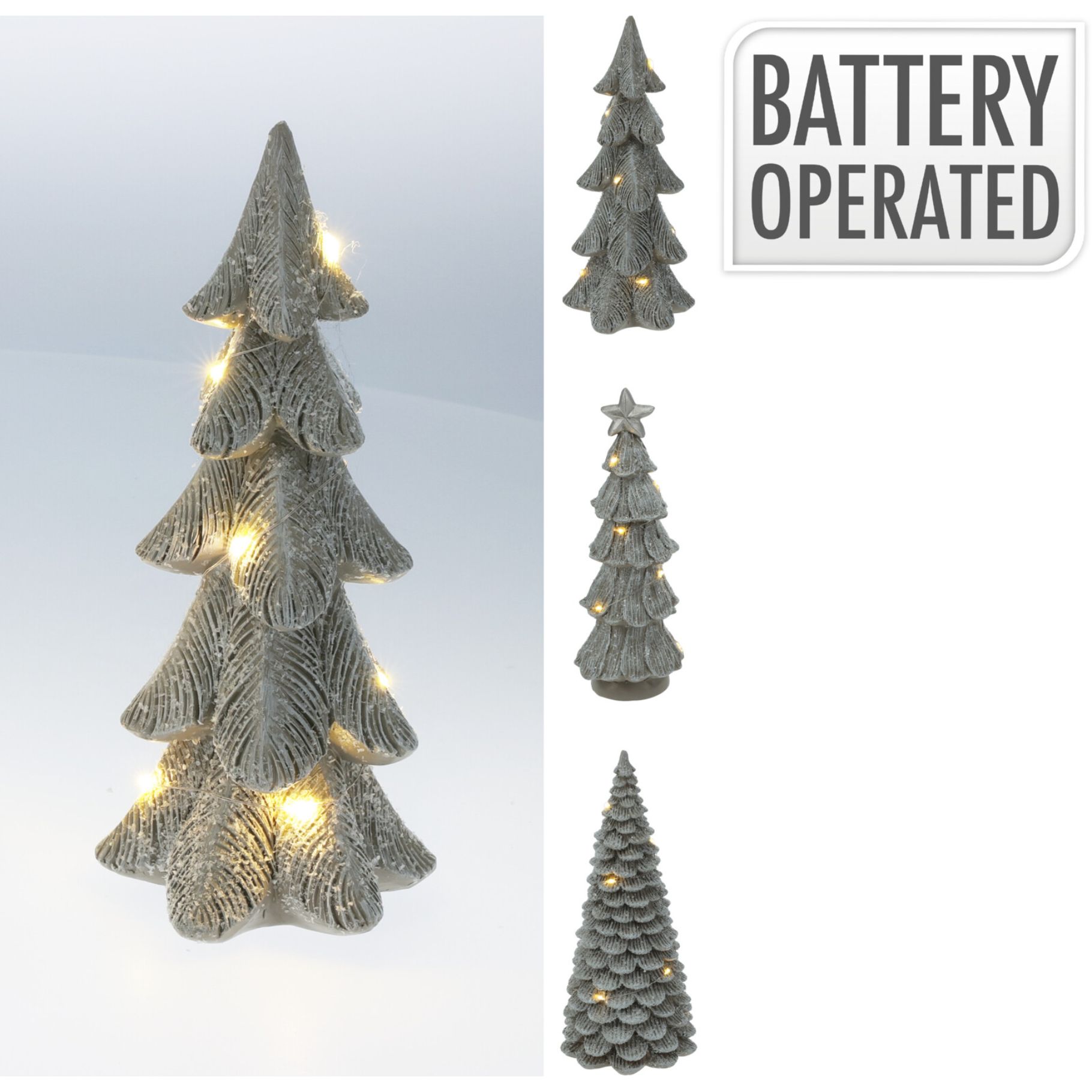 KERSTBOOM MET LED 21 CM 3 ASS - 193 9540 - 529065
