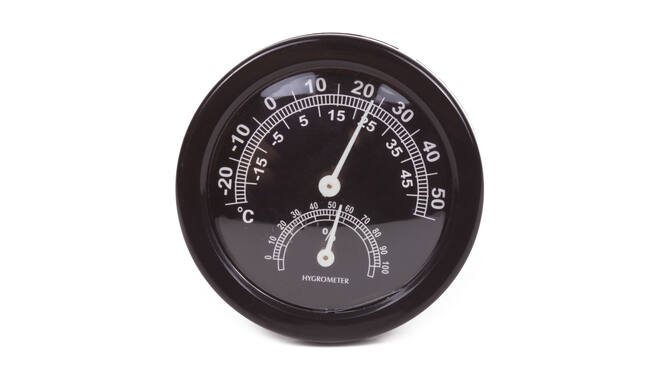 THERMOMETER HYGRO METER ZWART - 2 10 20 30 40 50 60 70 80 90 100 110 120 130 140 150 160 170 180 190 200 210 220 230 240 250 260 270 280 290 300 310 320 330 340 350 360 370 372 - 331482