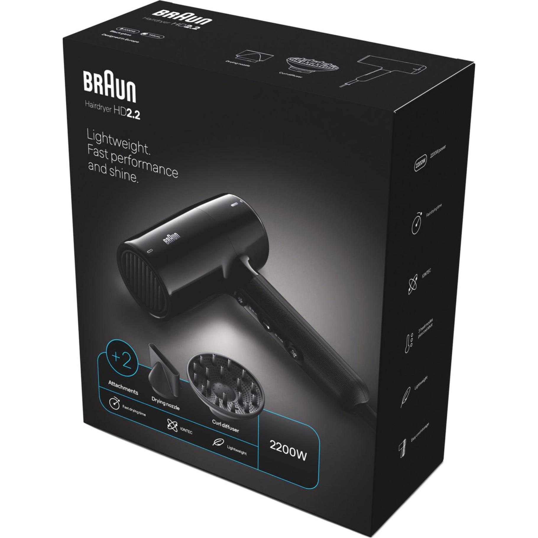 BRAUN HD2.2 HAARDORGER 2200W IONTEC - 211 8981 - 509883