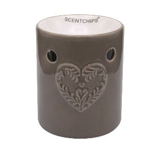 SCENTCHIPBURNER HEART TAUPE 8,5X9CM - 320142 - 320142