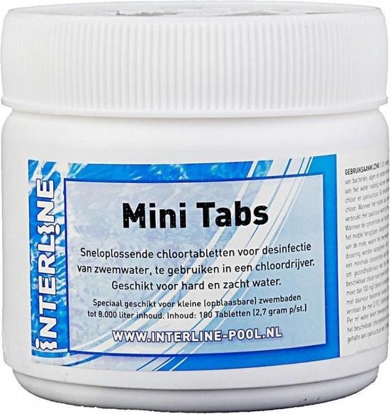 CHLOORTABLETTEN MINI QUICK 0.5KG  180 ST - 4 10 15 - 010399