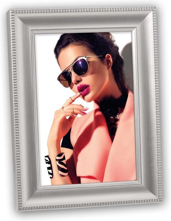 FOTOLIJST SILVER RIBBEL KUNSTSTOF 10X15C - 4 10 20 30 40 42 - 498761