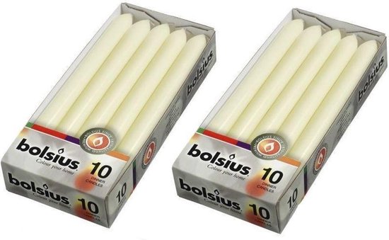BOLSIUS DINERKAARS 10 STUKS DOOS IVOOR - 4 10 20 30 40 50 60 63 - 292843