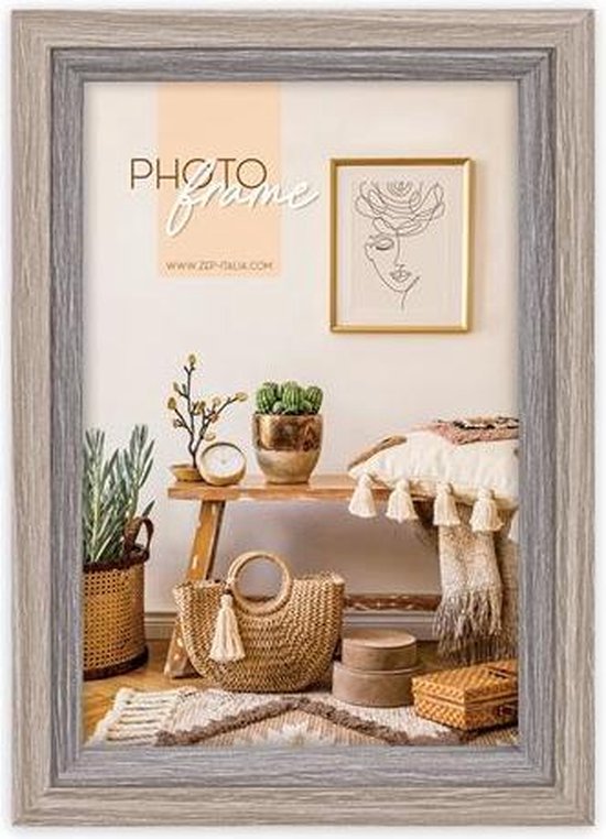FOTOLIJST ZARA A BRUIN/GRIJS 13X18CM - 4 10 20 30 40 50 60 70 80 90 100 110 120 126 - 526066