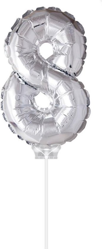 FOLIE OPBLAASCIJFER 8 ZILVER 40CM - 4 10 20 30 40 50 60 70 80 90 100 110 120 130 140 150 160 170 180 190 200 210 215 - 266924
