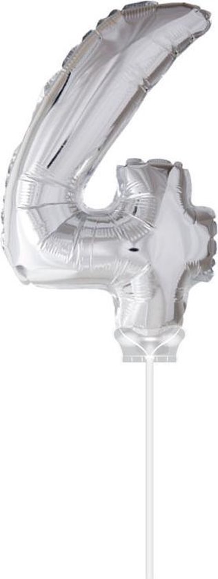 FOLIE OPBLAASCIJFER 4 ZILVER 40CM - 4 10 20 30 40 50 60 70 80 90 100 110 120 130 140 150 160 170 180 190 200 210 218 - 504621