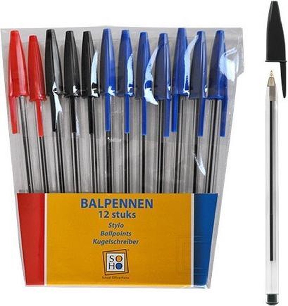 SET BALPENNEN ROOD ZWART BLAUW - 4 10 20 30 40 50 60 70 80 90 100 110 120 130 140 150 160 170 180 190 200 210 220 230 240 250 260 270 280 - 255160