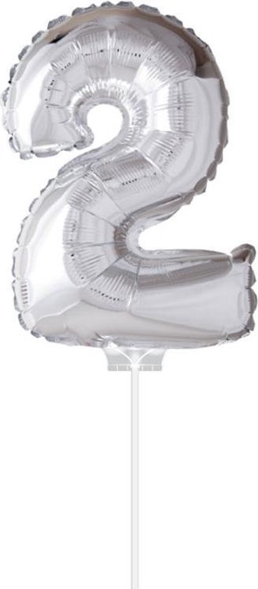 FOLIE OPBLAASCIJFER 2 ZILVER 40CM - 4 10 20 30 40 50 60 70 80 90 100 110 120 130 140 150 160 170 180 190 200 210 220 - 504623