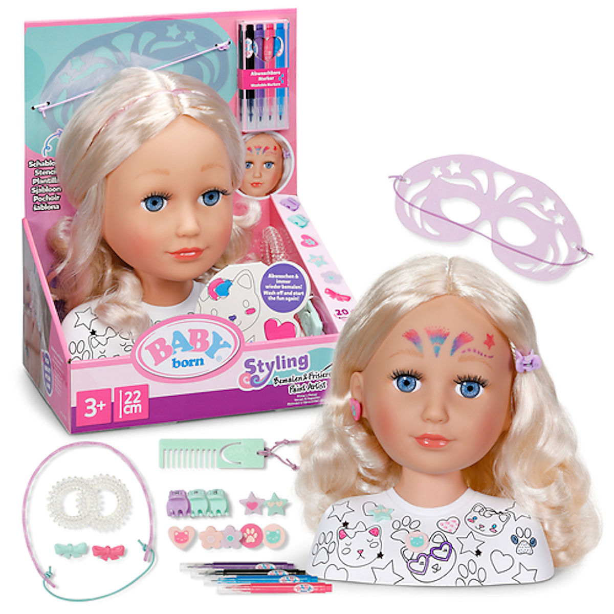 BABY BORN STYLINGHOOFD CREATIEF SCHMINK - 4001167840825 - 0010555204