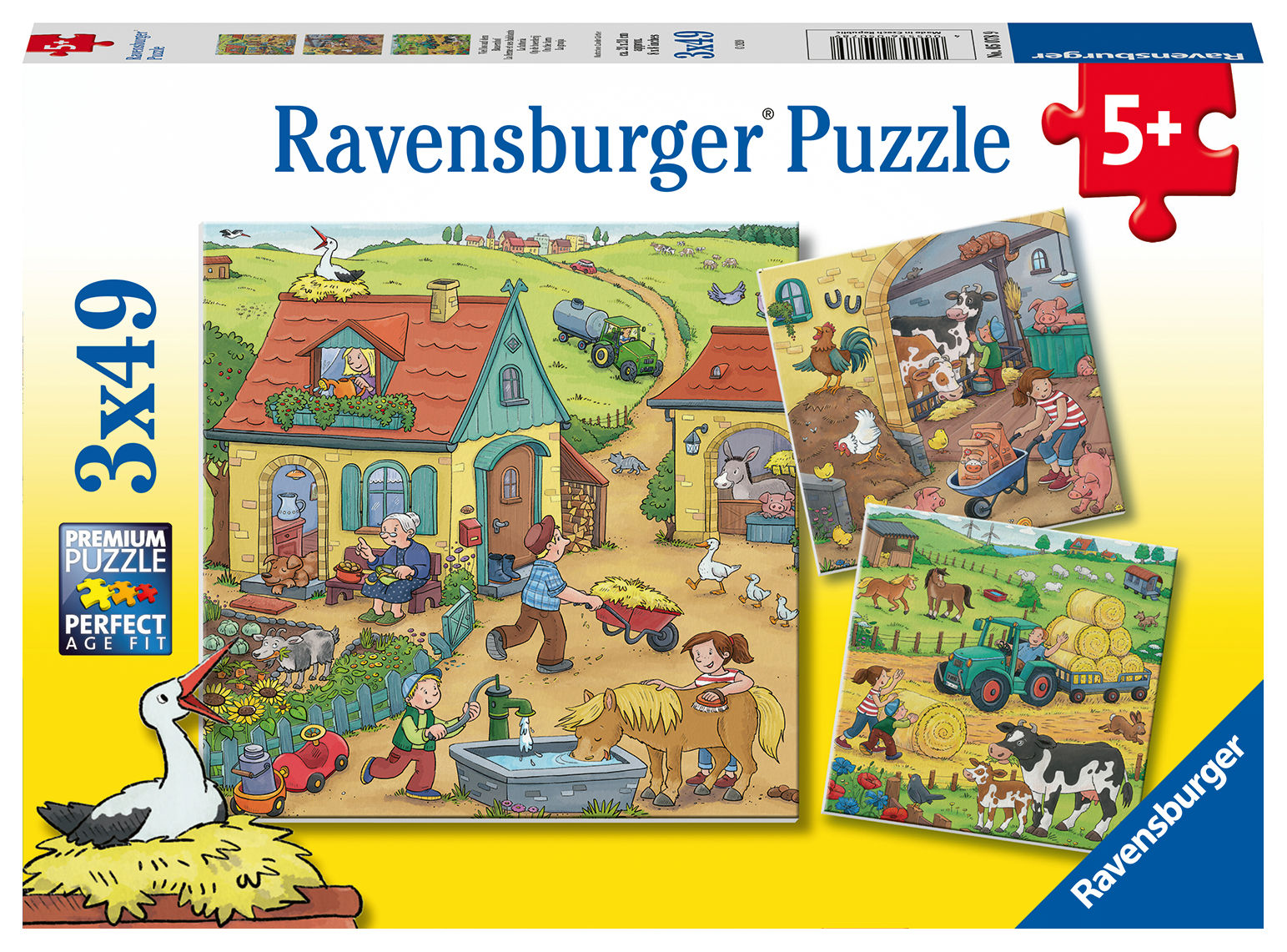 PUZZEL OP DE BOERDERIJ 3X49STUKJES - 4005556050789 - 527728