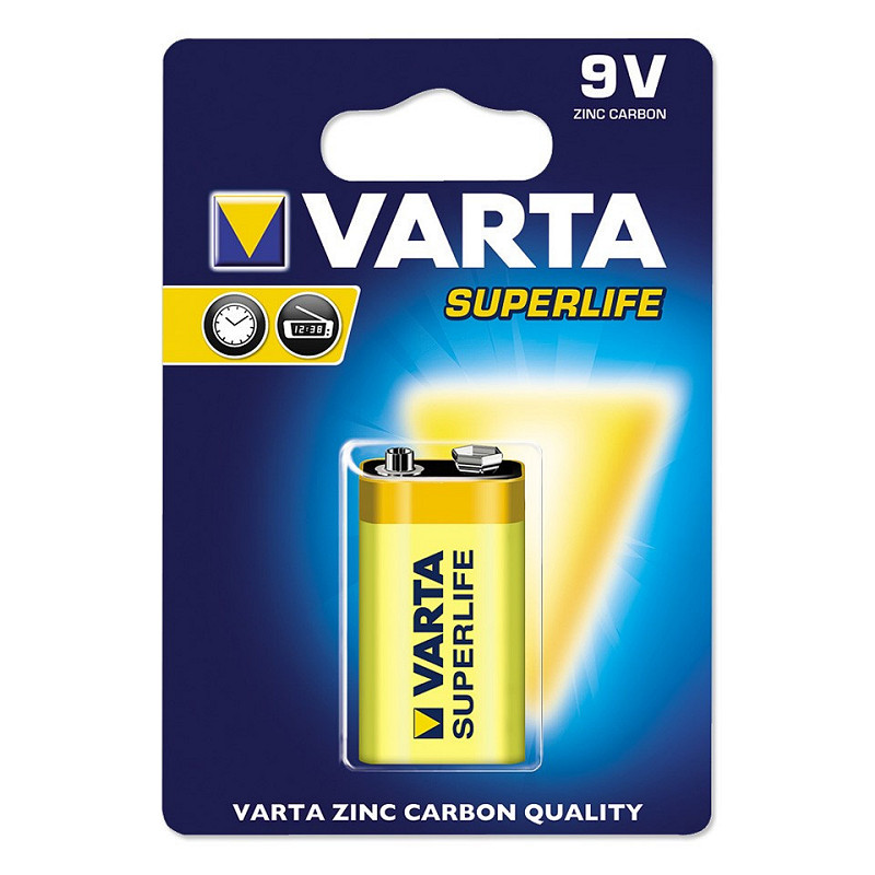 VARTA BATTERIJ 9V BLOK SUPERLIFE - 4008496556427 - 321820