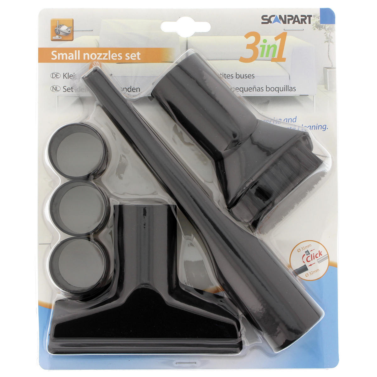 STOFZUIGER KLEINE ZUIGMONDEN SET 32-35MM - 4012074018719 - 531459