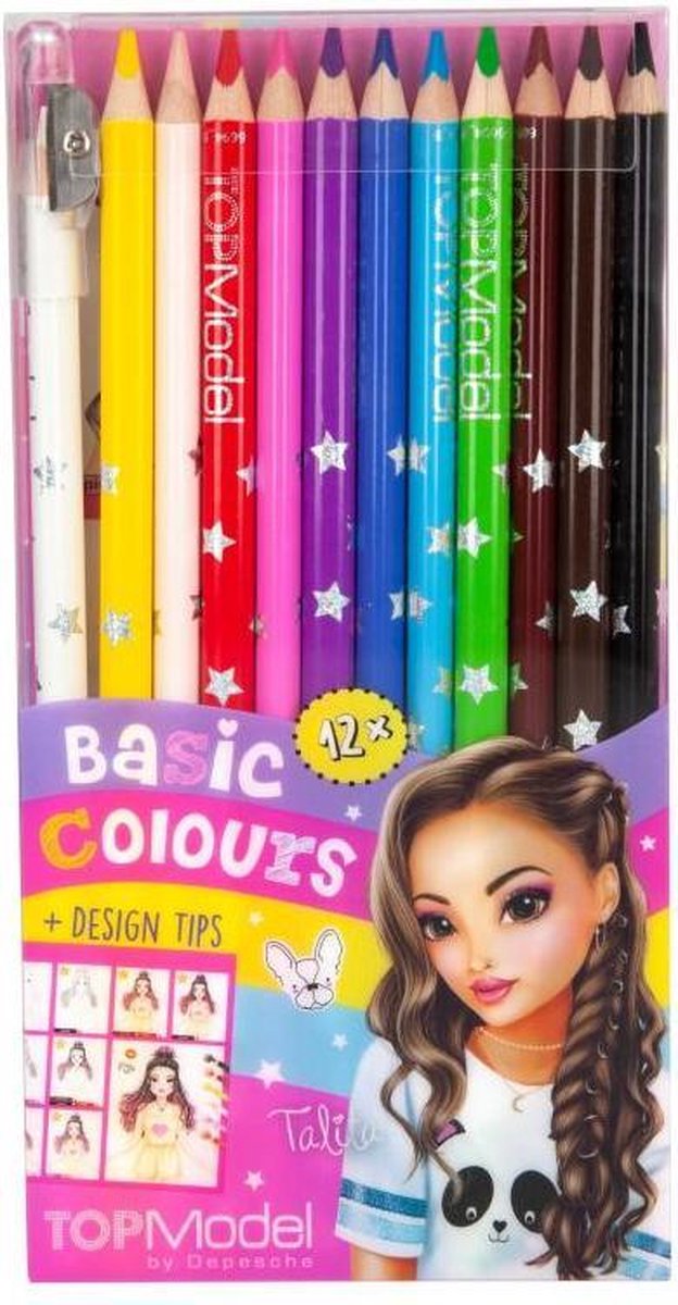 TOPMODEL 12 STUKS KLEURPOTLODEN - 492618 - 492618