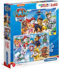 CLEMENTONI PUZZEL PAW PATROL 2X60STUKJES - 5 10 20 30 40 50 60 67 - 527725