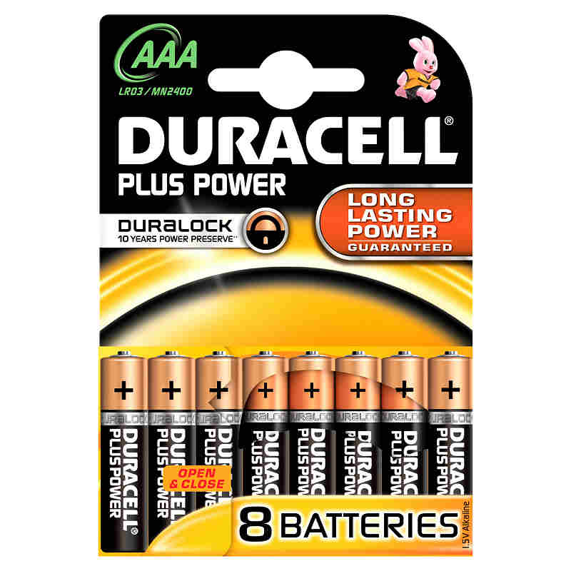 DURACELL PLUS AAA 8 STUKS - 5000394203358 - 253786