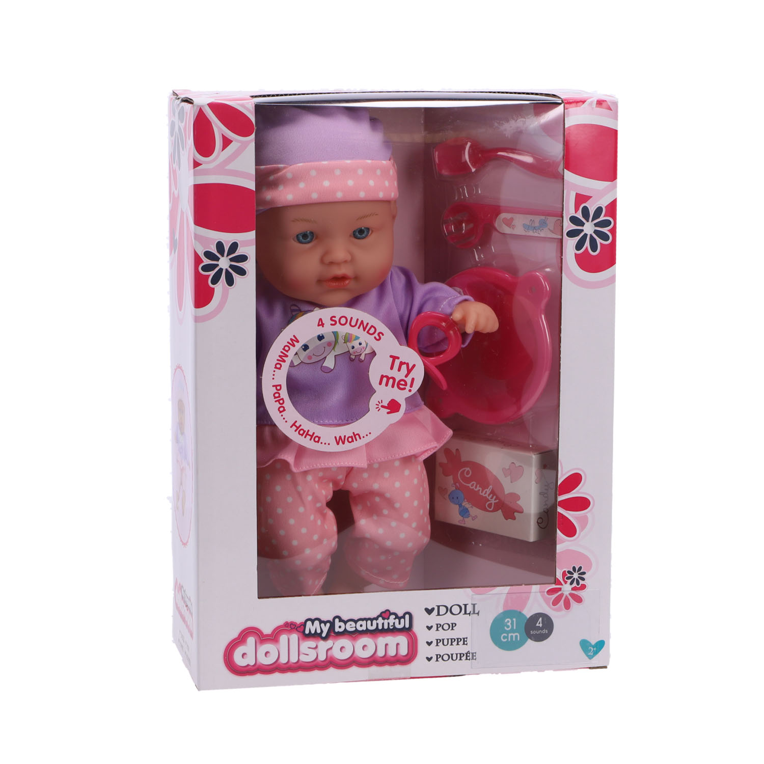 POP 31cm  4 GELUIDEN 5 ACC. DOLLS ROOM - 503 8823 - 535664